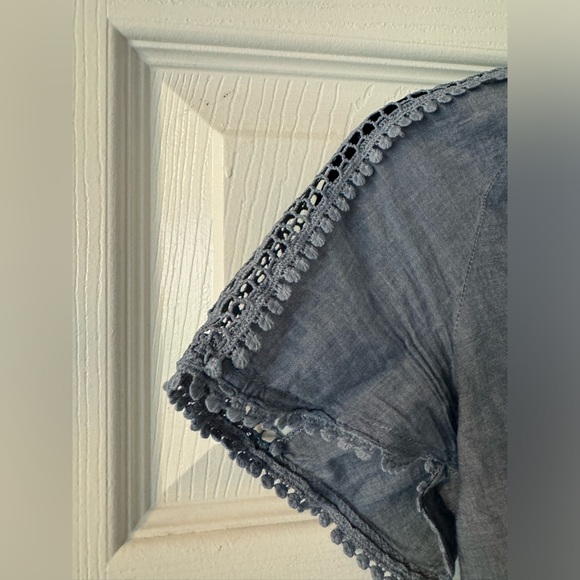 Blouse - cotton, blueish gray, GAP - Picture 3 of 6